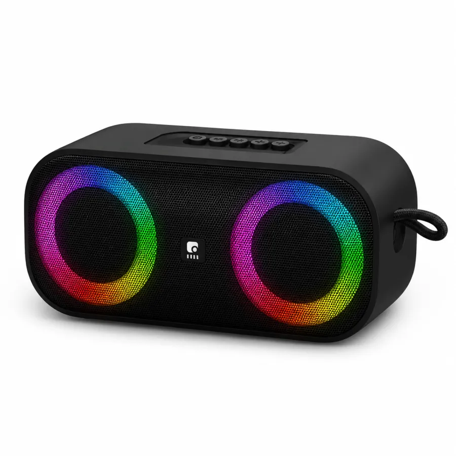 CONEX 2x2英寸便携式音响 SOM-0166，带彩色灯光，适合户外使用
