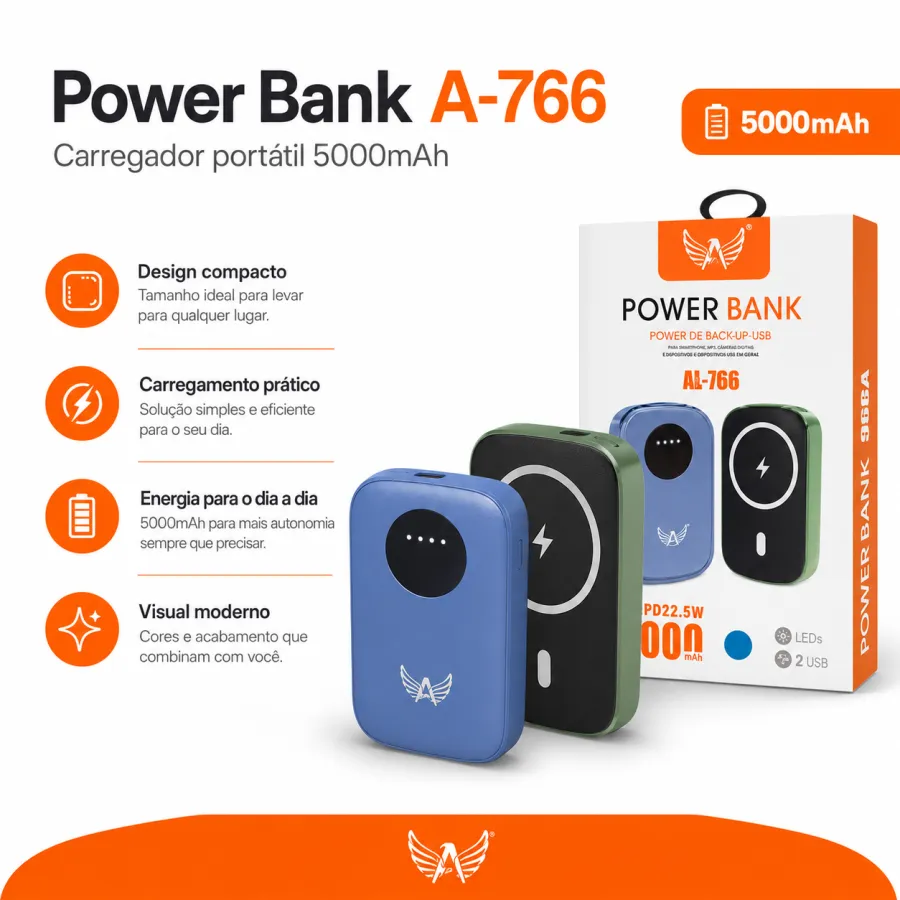 AL-766 50000mAh 移动电源 USB快充 22.5W