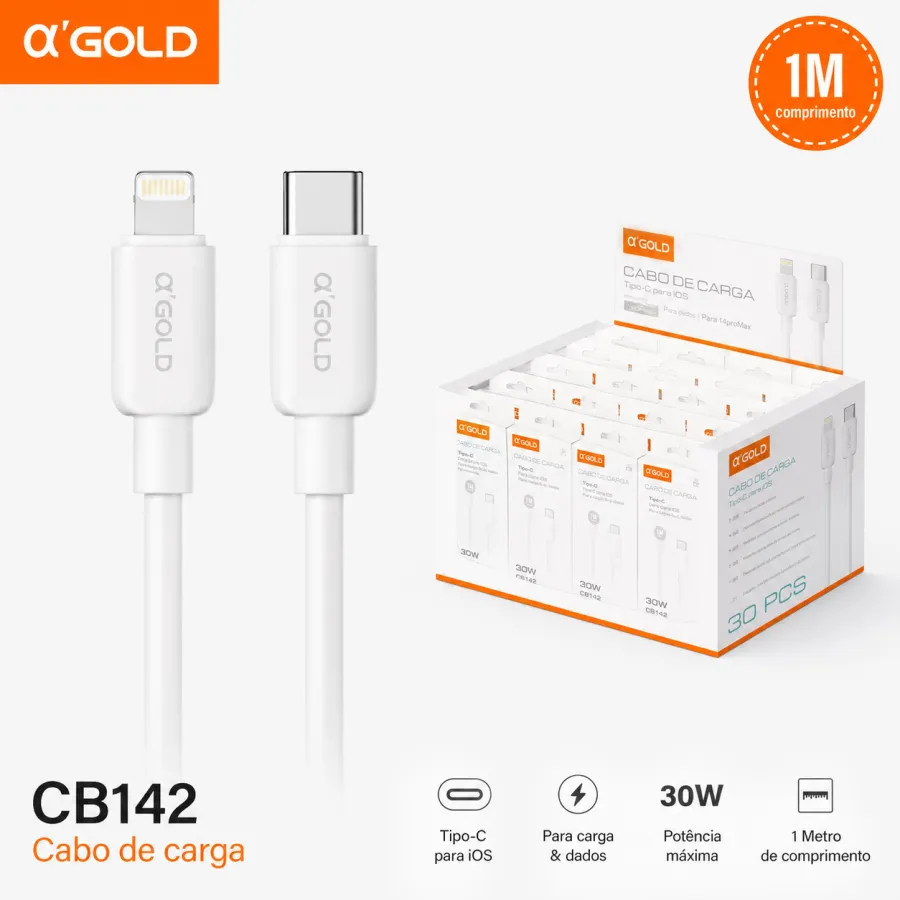 α GOLD Plus 1米30W Tipo-C转Lightning数据线