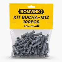 BOMVINK M12 塑料膨胀螺丝套件 100个装