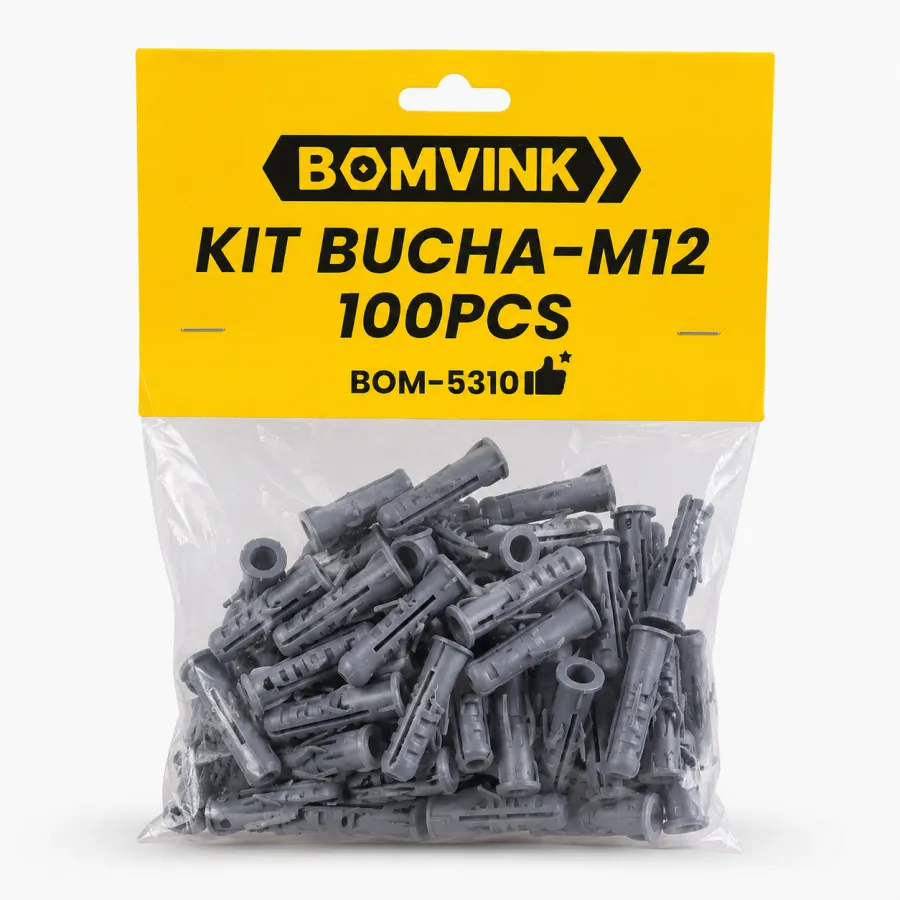 BOMVINK M12 塑料膨胀螺丝套件 100个装