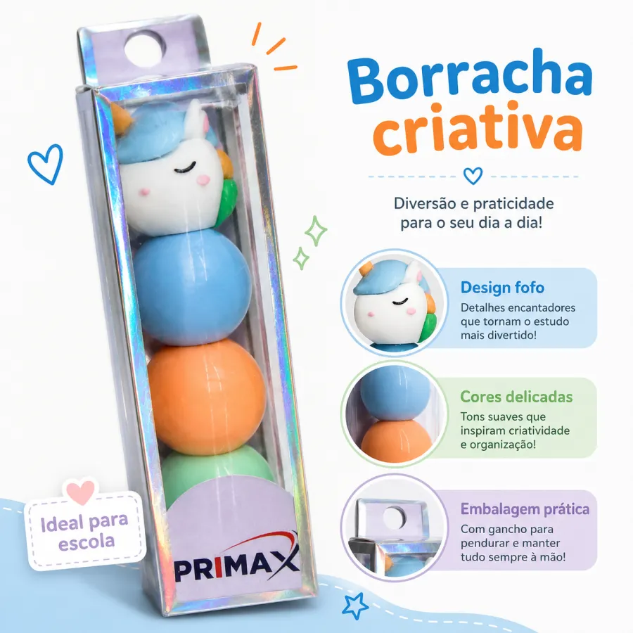 PRIMAX 三色荧光笔，独角兽球形款