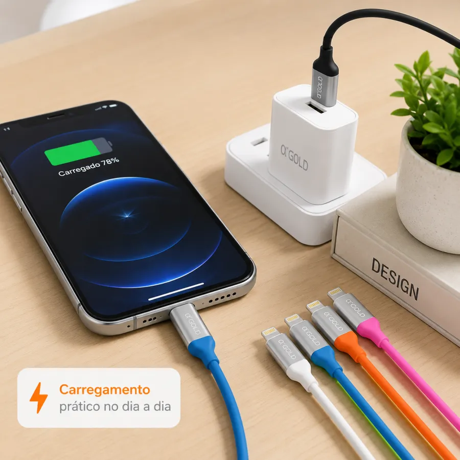 IOS α GOLD USB数据线 1.2米 多色可选 适用于手机充电