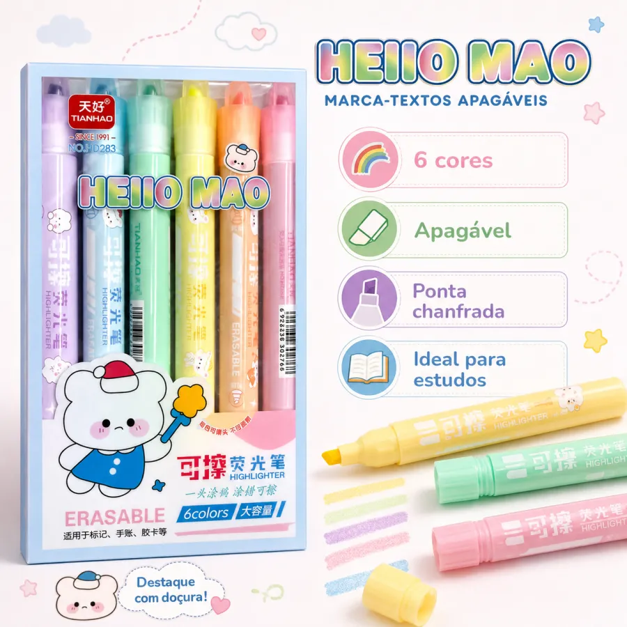 荧光笔套装，6支装