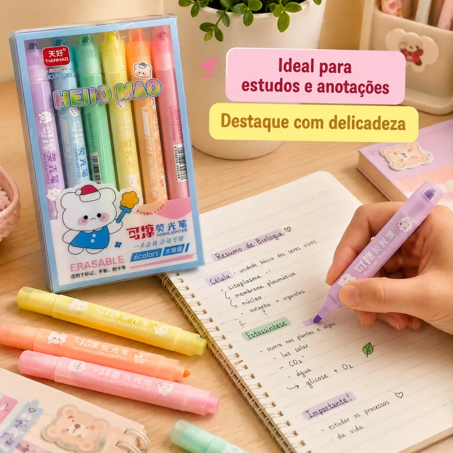 荧光笔套装，6支装