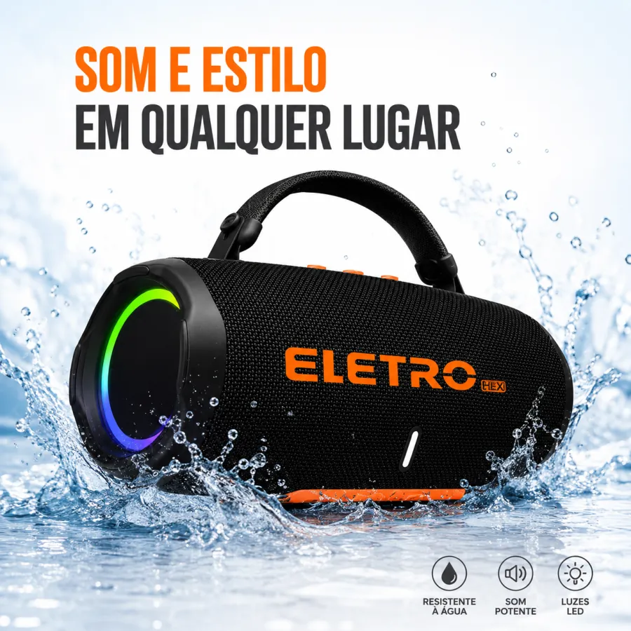 ELETRO EL-1145 蓝牙音箱，IPX5防水，便携式，50W大功率