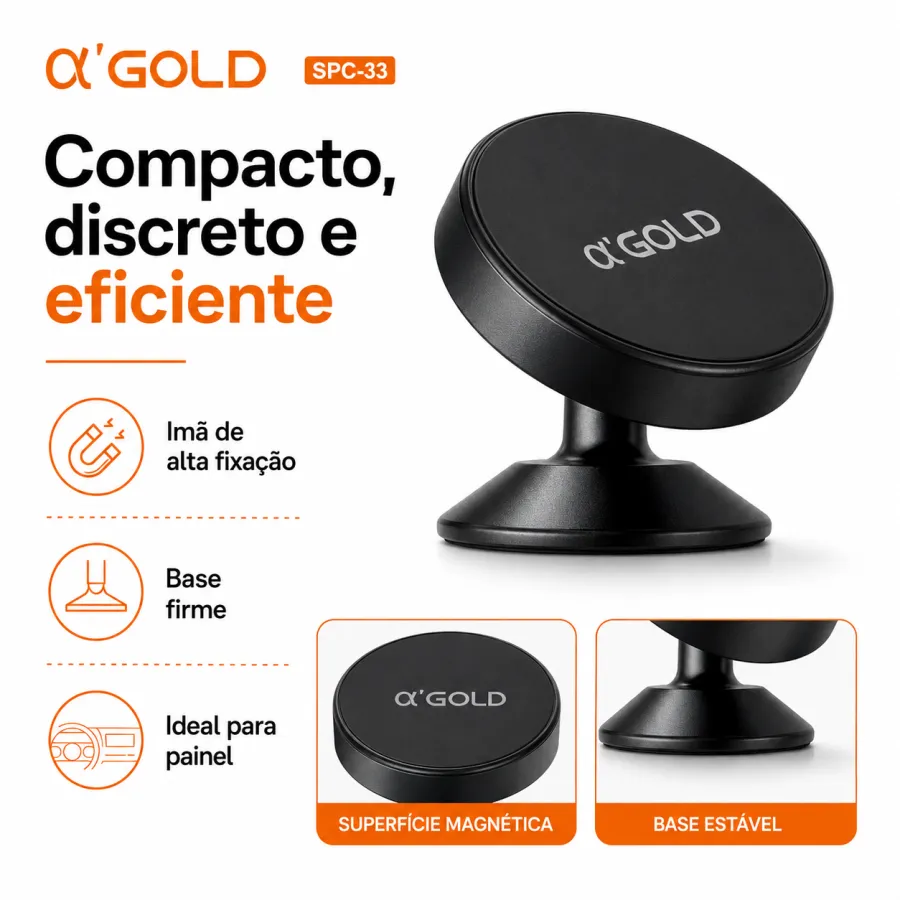 α'GOLD汽车磁性支架 SPC-33，纳米软胶，黑色