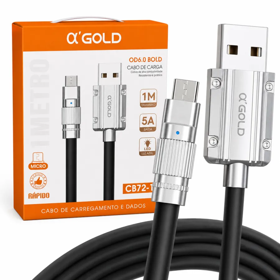 α'GOLD 充电数据线 CB72-1，1米，5A，Micro USB