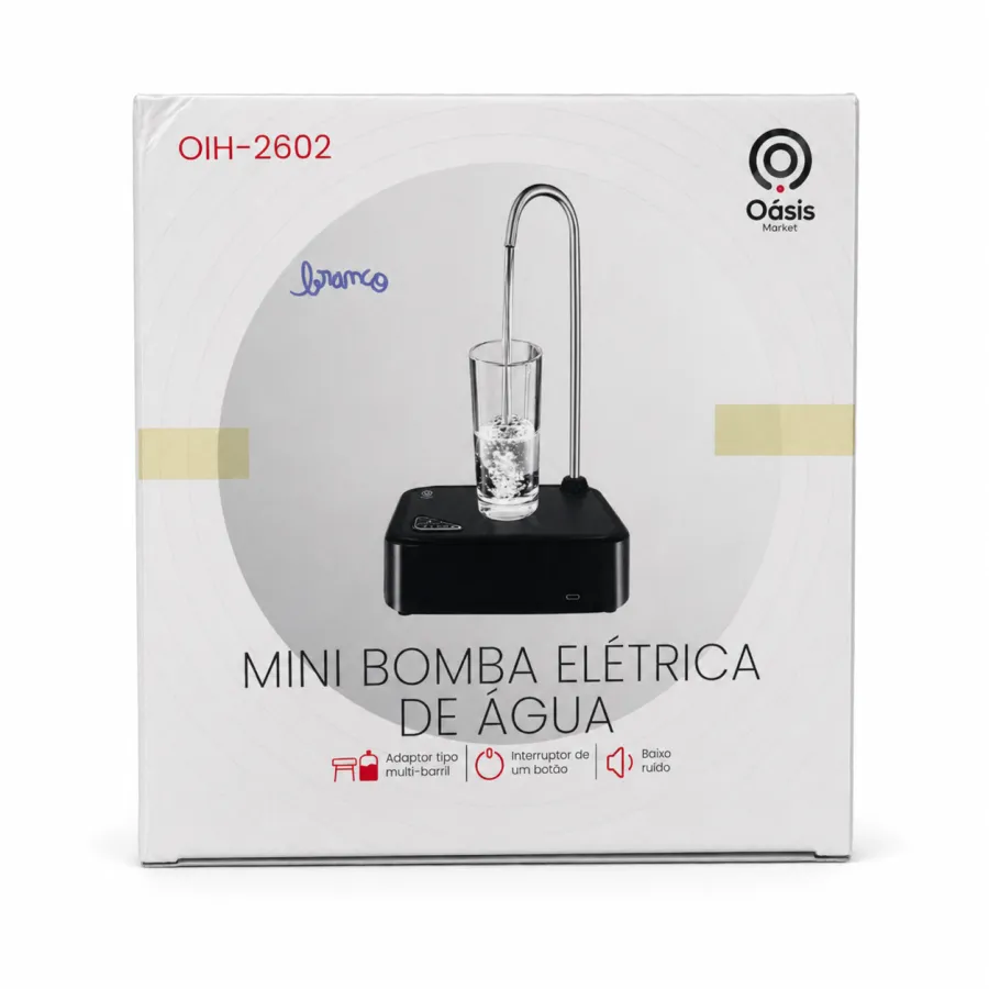 Oásis迷你电动水泵 OIH-2602，黑色，适用于各种饮水容器