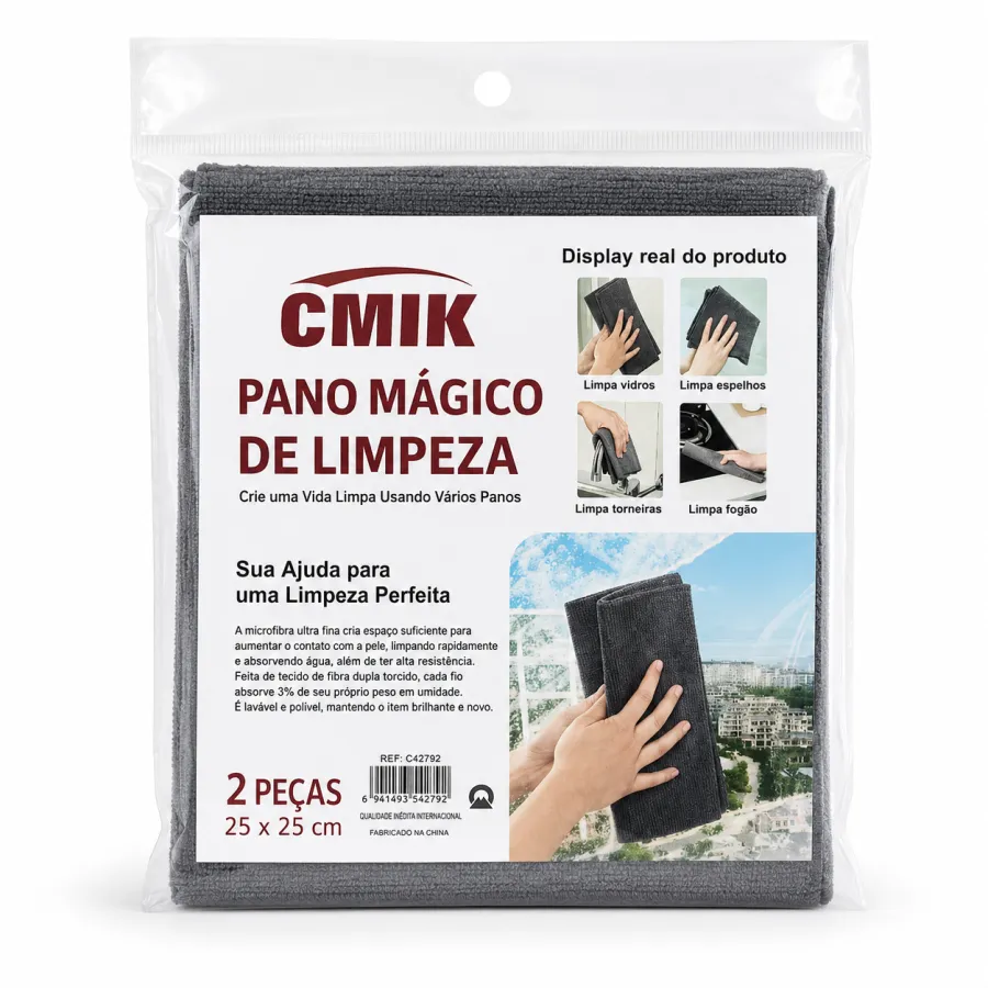 CMIK魔术清洁布 2片装 25x25cm 多功能清洁毛巾