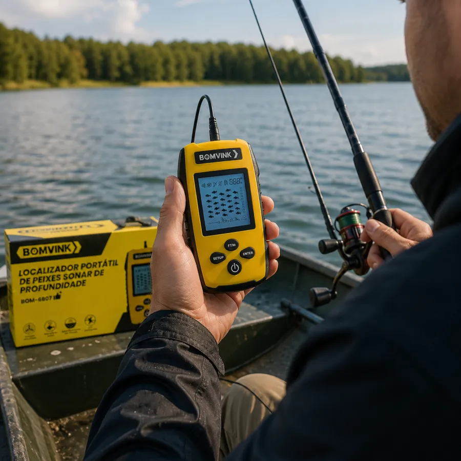BOMVINK 鱼探测器 便携式深度声纳 BOM-6807