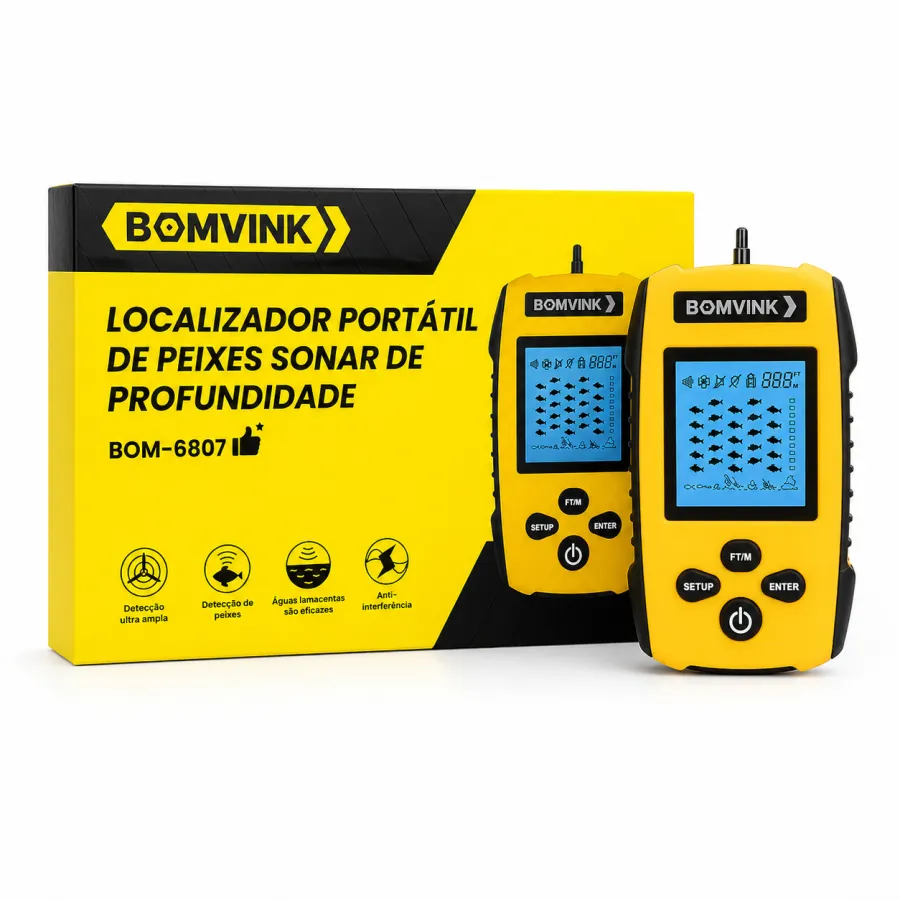 BOMVINK 鱼探测器 便携式深度声纳 BOM-6807