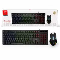 炫彩键盘鼠标套装，品牌：K-5890，RGB背光，适用于游戏