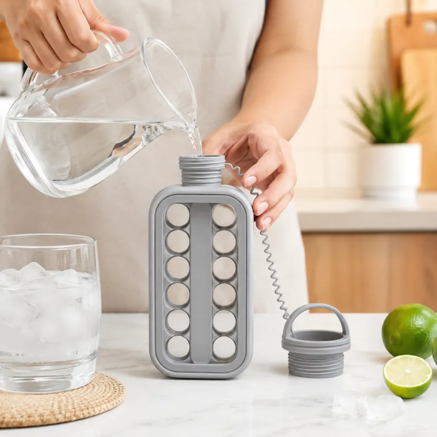 TopChef 冰块模具 灰色 便携设计 适合家庭使用