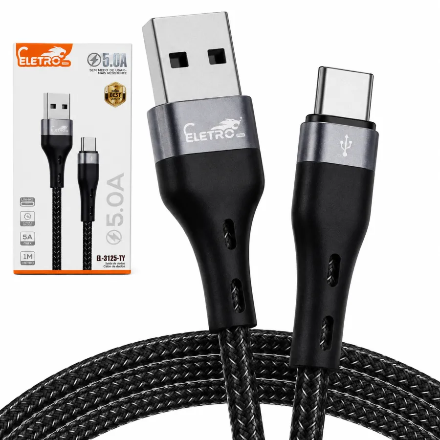 ELETRO 5A快充数据线 EL-3125-TY 1米 USB-C黑色