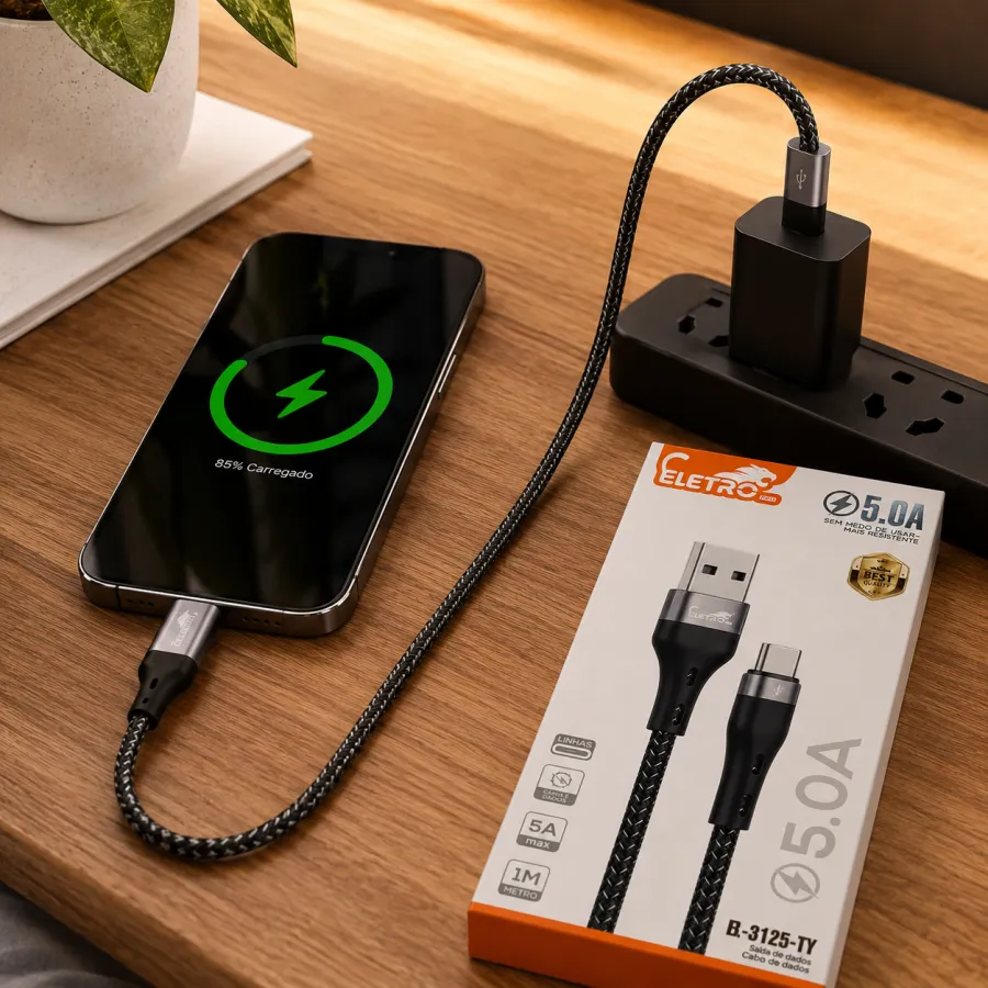 ELETRO 5A快充数据线 EL-3125-TY 1米 USB-C黑色
