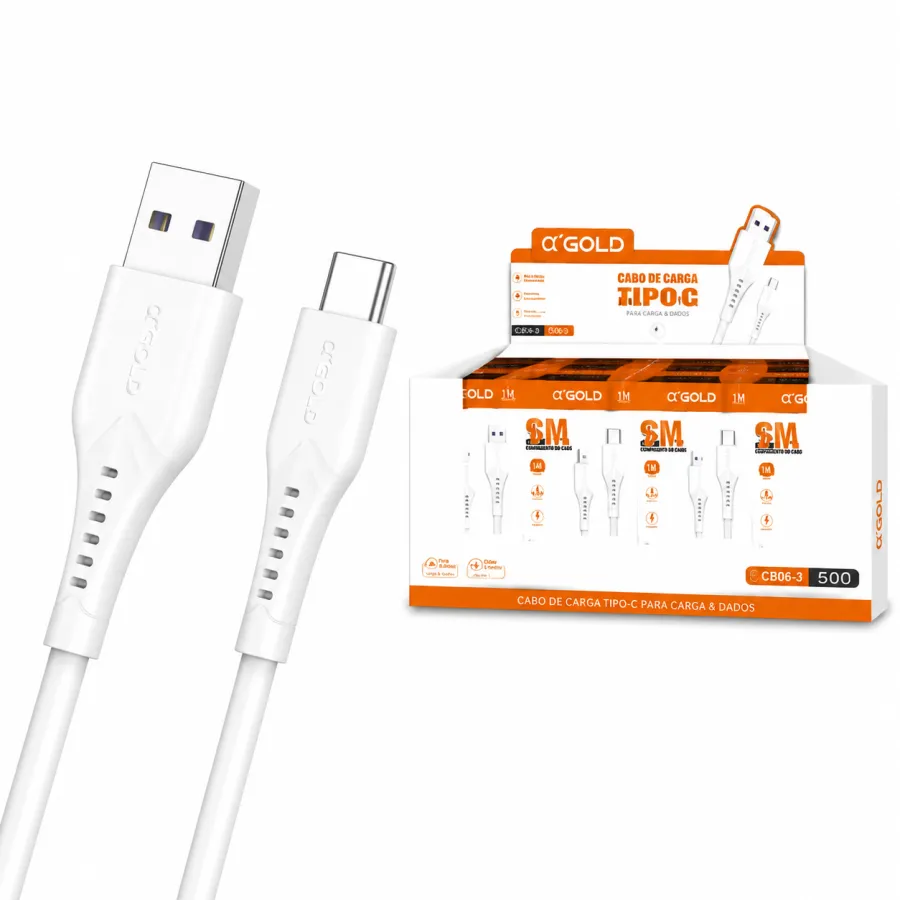 αGOLD USB-C充电线 CB06-3 1米 4.8A快速充电