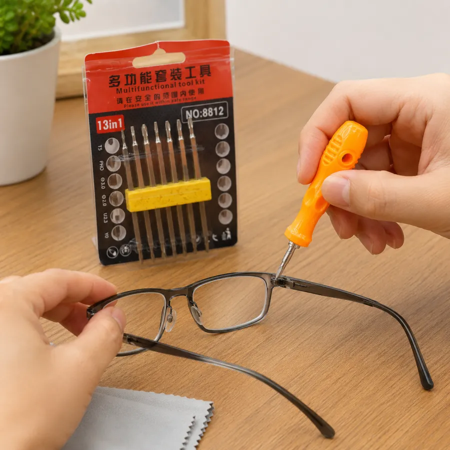 多功能螺丝刀工具套件 13合1 带橙色手柄