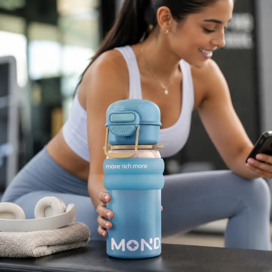 MOND 500ml 保温水瓶 运动款 蓝色