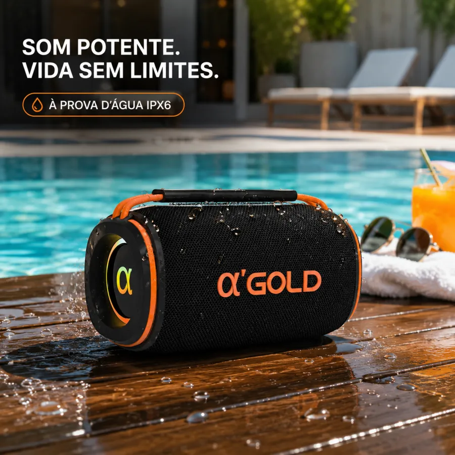 α GOLD SM-33 无线蓝牙音箱，15W，IPX6防水，90*83*140mm