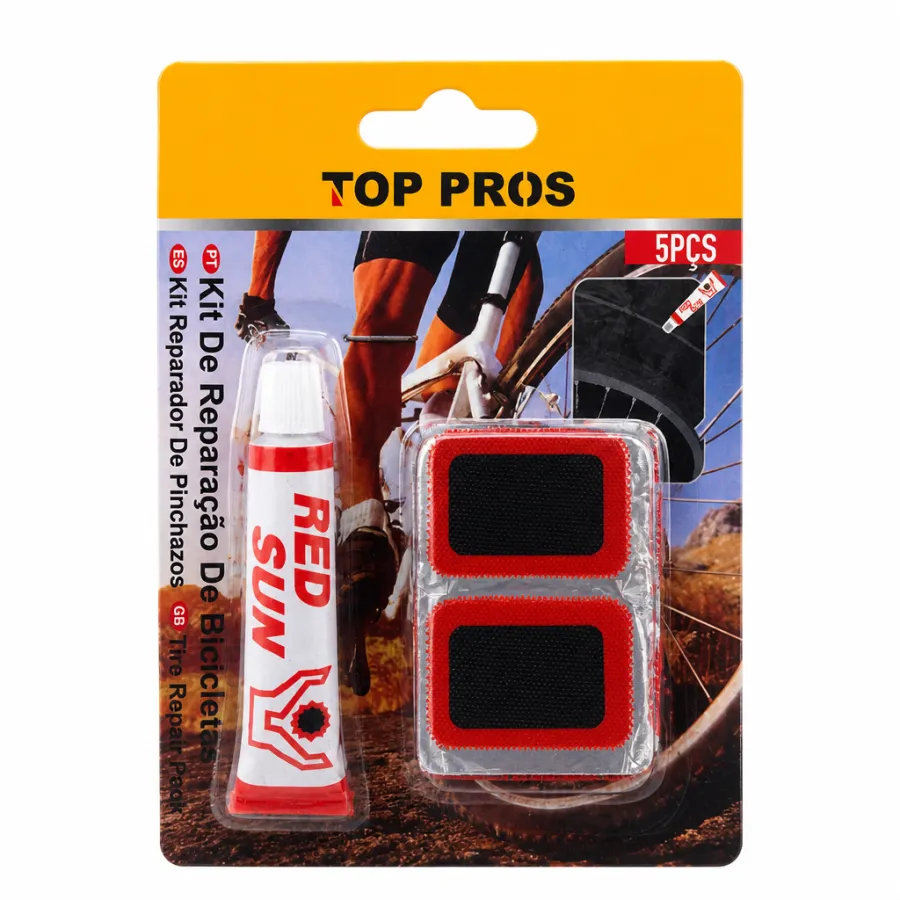 TOP PROS自行车修理工具包 5件套 红色