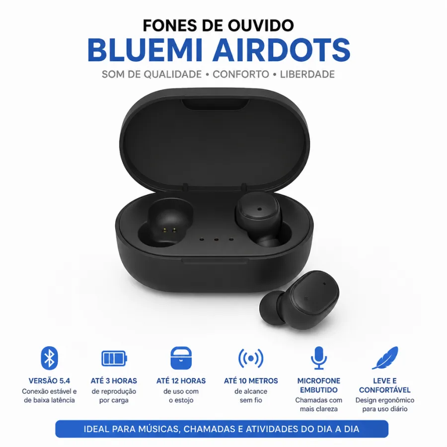 Kapbom Bluemi Airdots 无线耳机，蓝牙5.4，续航约3小时，黑色