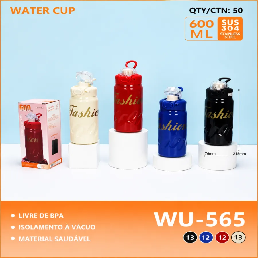 wu-565不打牌水杯 600ML SUS 304不锈钢 保温杯 多色可选