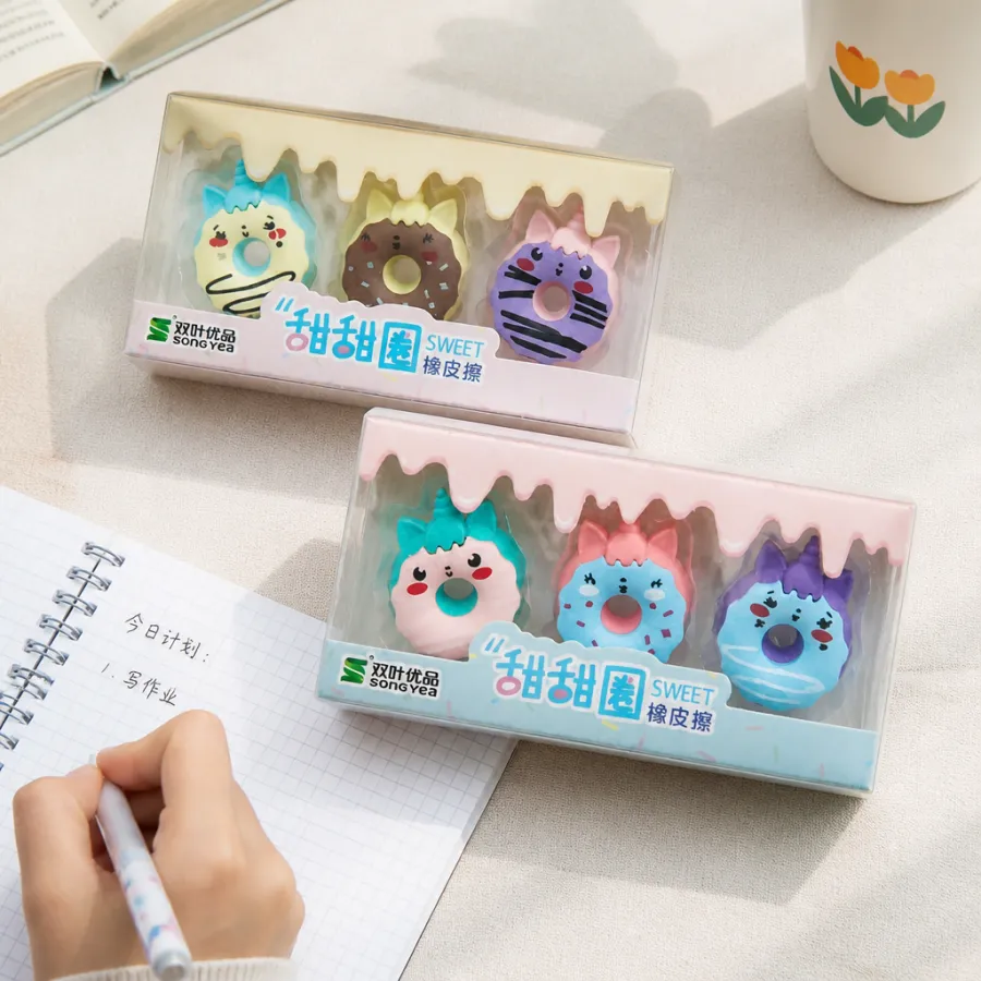 创意甜品橡皮尺子，宋叶品牌，卡通造型，适合学生使用
