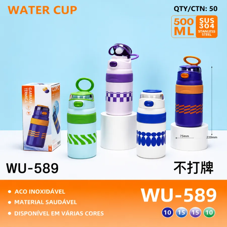 500ml不锈钢水杯，wu-589，适合多种颜色选择