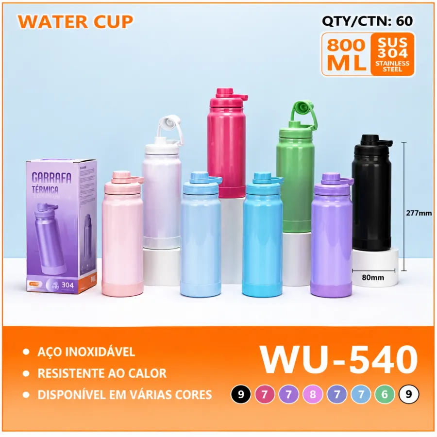 不锈钢水杯 WU-540 800ml 多色可选
