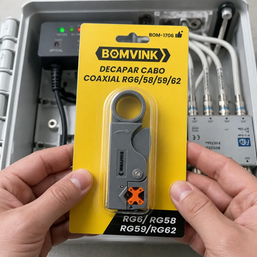 BOMVINK同轴电缆剥线器 RG6/58/59/62，便捷剥线工具