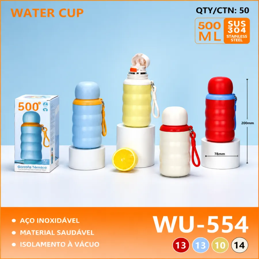 wu-554 不锈钢水杯 500ml 颜色多样 适合户外旅行
