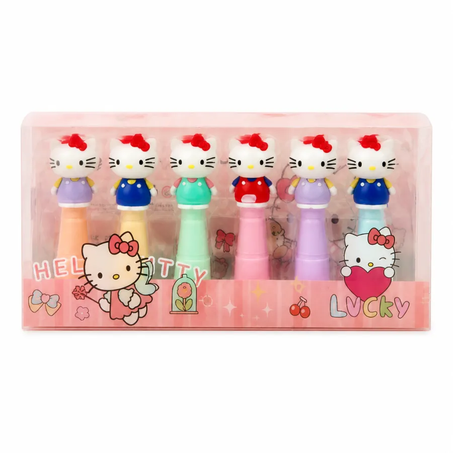 Hello Kitty 高亮荧光笔 6色套装 可爱文具