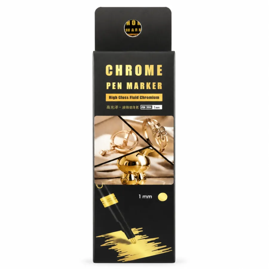 铬色笔记马克笔 1mm 适用于多种表面