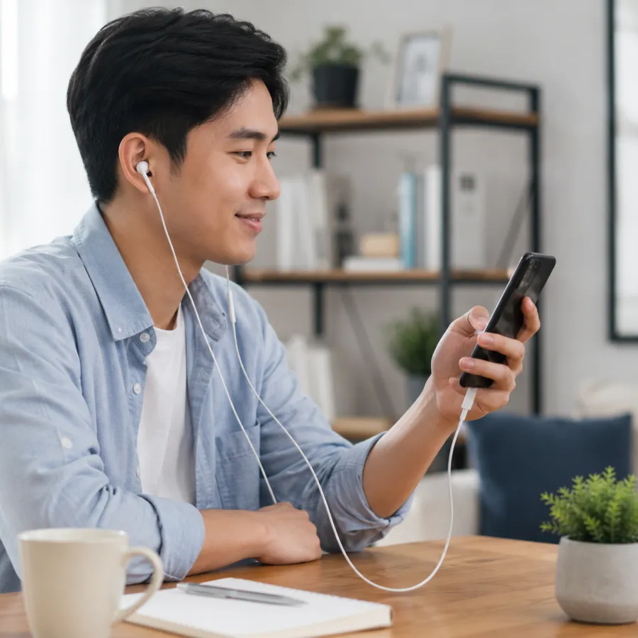 Al-15-ty 16款 USB-C 耳机，适用于多种设备，音质清晰，轻便设计