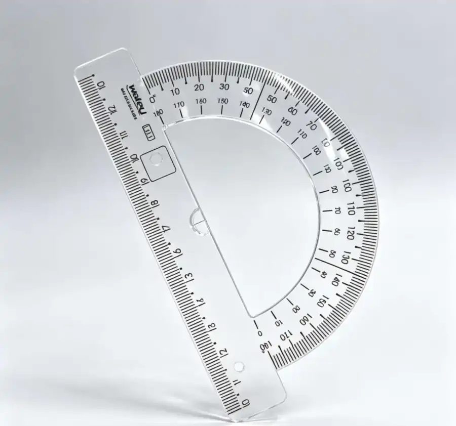 透明塑料量角器 15cm 学生文具 适用于绘图和测量