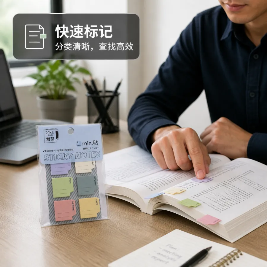 便利贴 便签纸 6个装 多色 适合办公学习