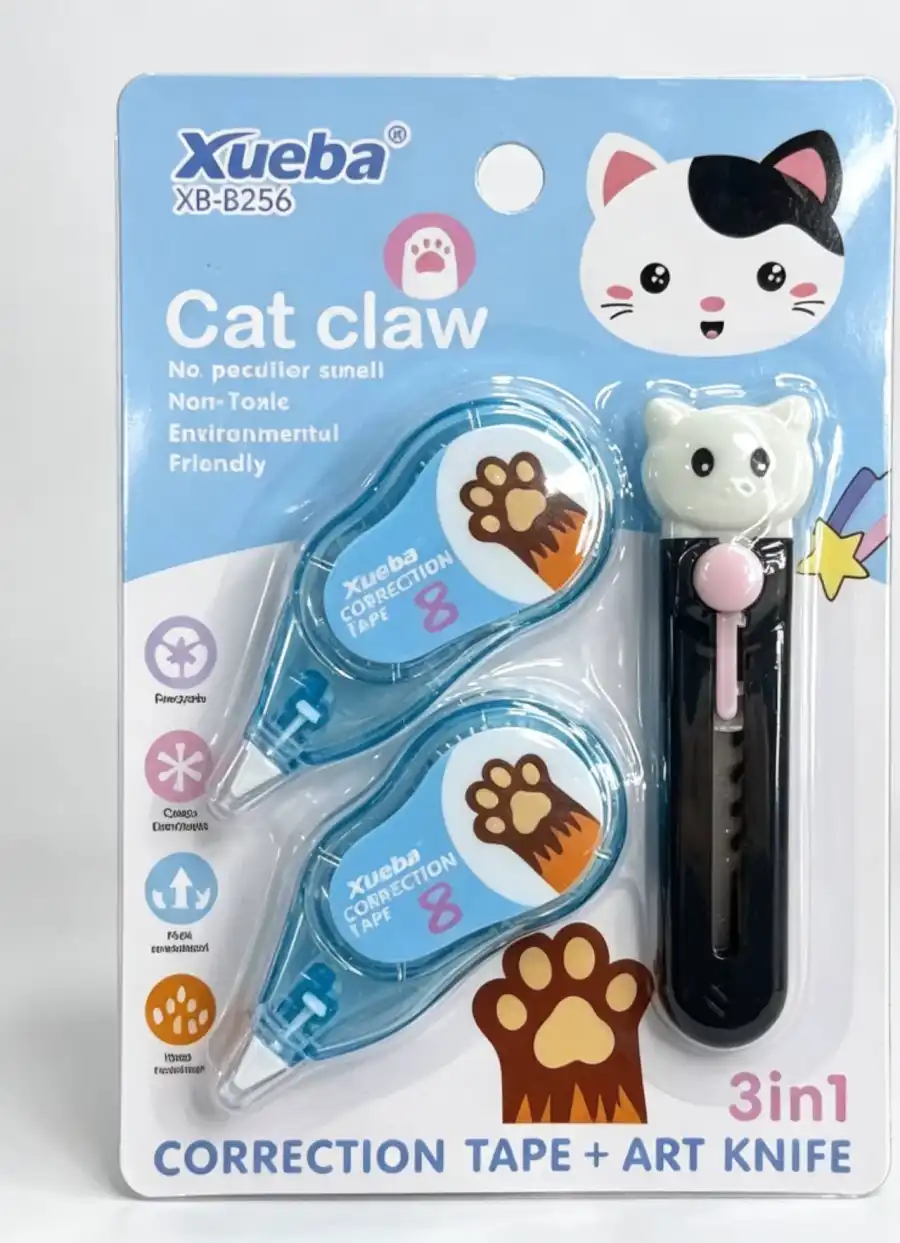 3件套猫咪造型修正带套装