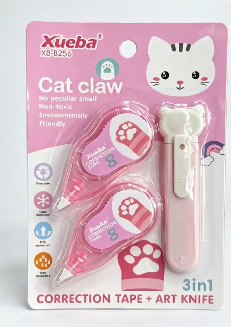 3件套猫咪造型修正带套装