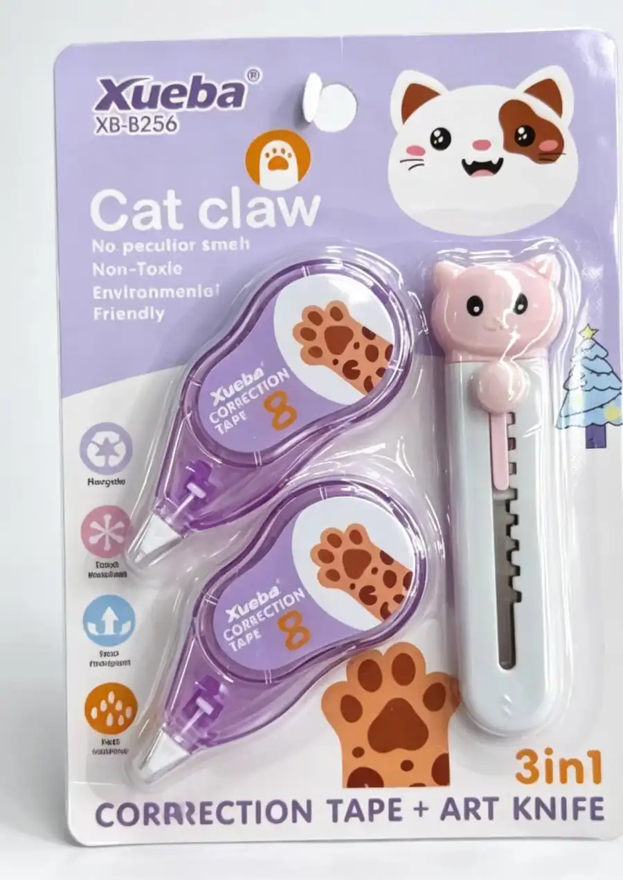 3件套猫咪造型修正带套装