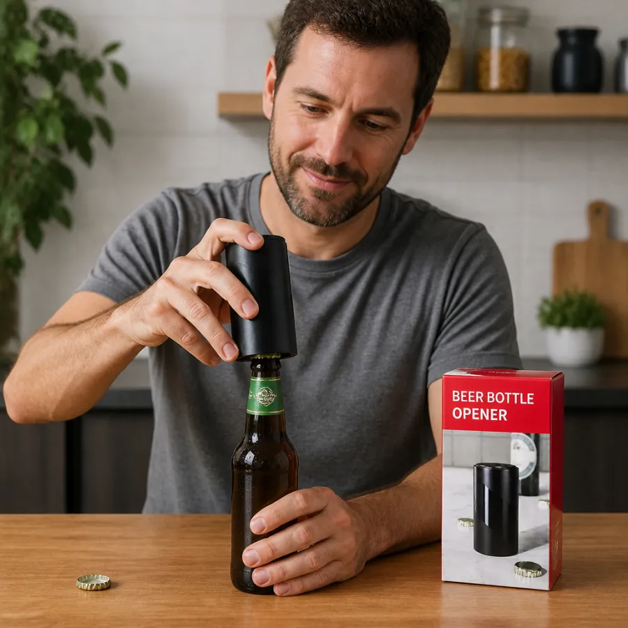 啤酒瓶开瓶器 黑色 便携式 开瓶工具