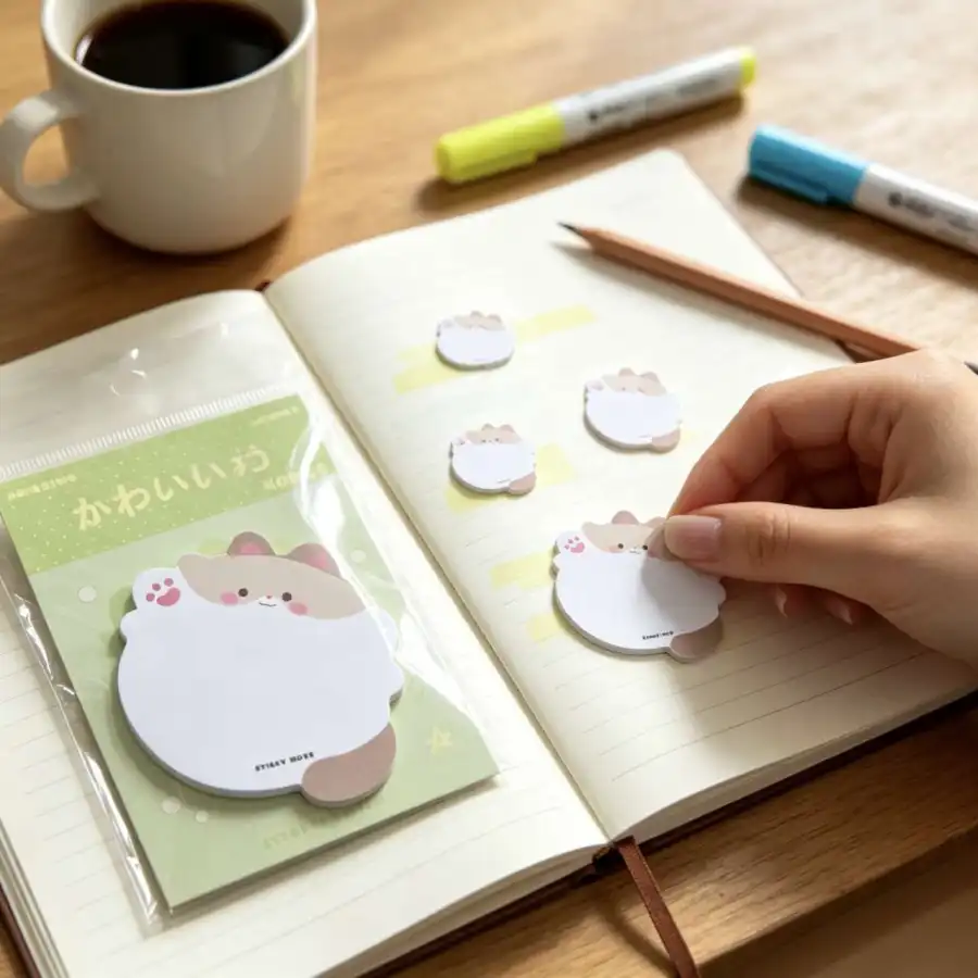 可爱猫咪便签纸，品牌：LELE，规格：60张，颜色：多色