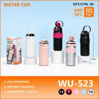不锈钢水杯 650ml 便携保温杯 WU-523 多色可选