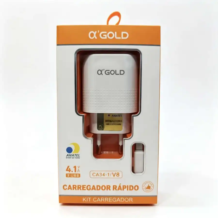 Ca34-1 α'GOLD快充充电器，2个USB接口，4.1A，适用于多种设备