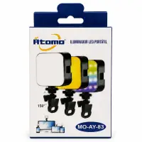 Atomo 便携式 LED 灯，型号 MO-AY-83，150° 可调，三种颜色
