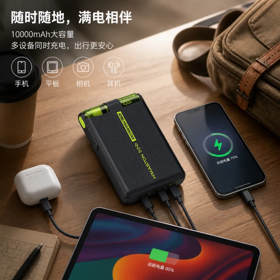 H'MASTON 10000mAh磁吸移动电源，42.5W快充，YD60
