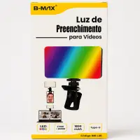 B-MAX RGB视频补光灯，2700K-6500K，1800mAh，Type-C接口