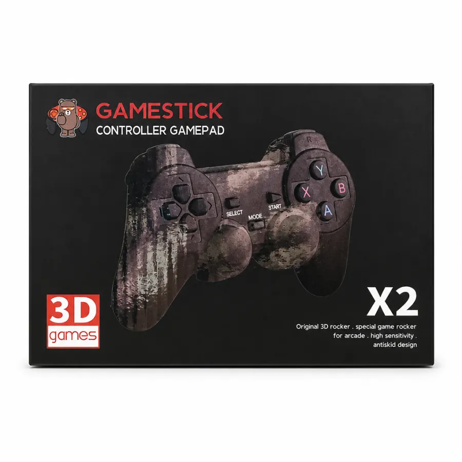 Gamestick 游戏手柄 X2，适用于街机，3D摇杆设计，黑色