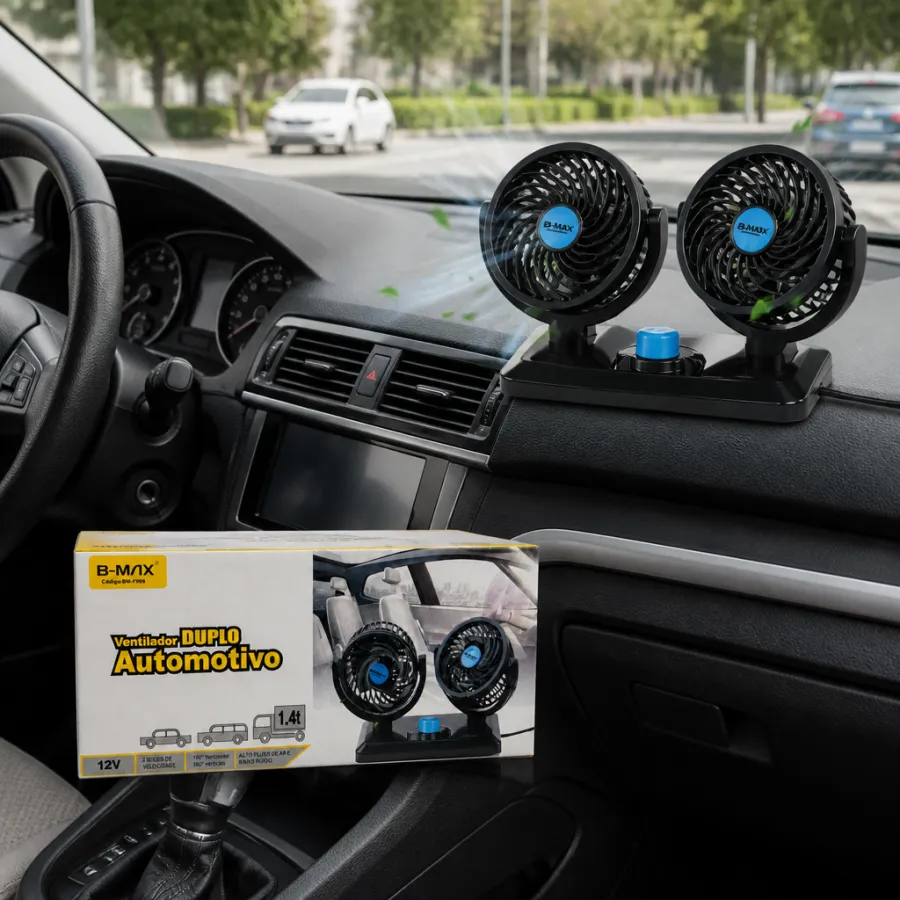 B-MAX双头汽车风扇 12V 1.4米 车载空调风扇