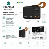 IMENSO便携式100W 60000mAh移动电源，带手电筒功能，型号IMS-618S
